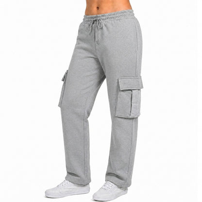 Womens Fleece-Lined Cargo Sweatpant