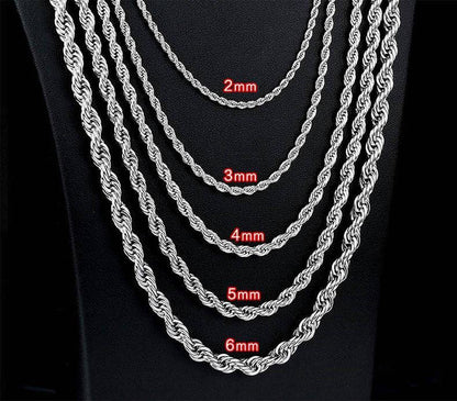 Stainless Steel Twist Chain Necklace