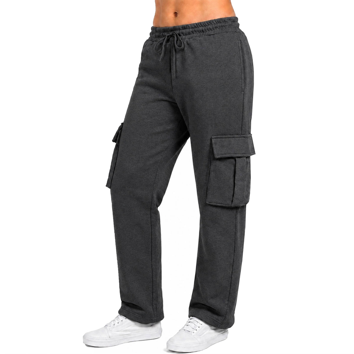 Womens Fleece-Lined Cargo Sweatpant