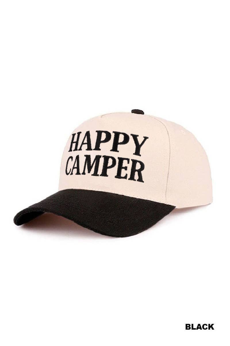Happy Camper Two Tone Cotton Hat