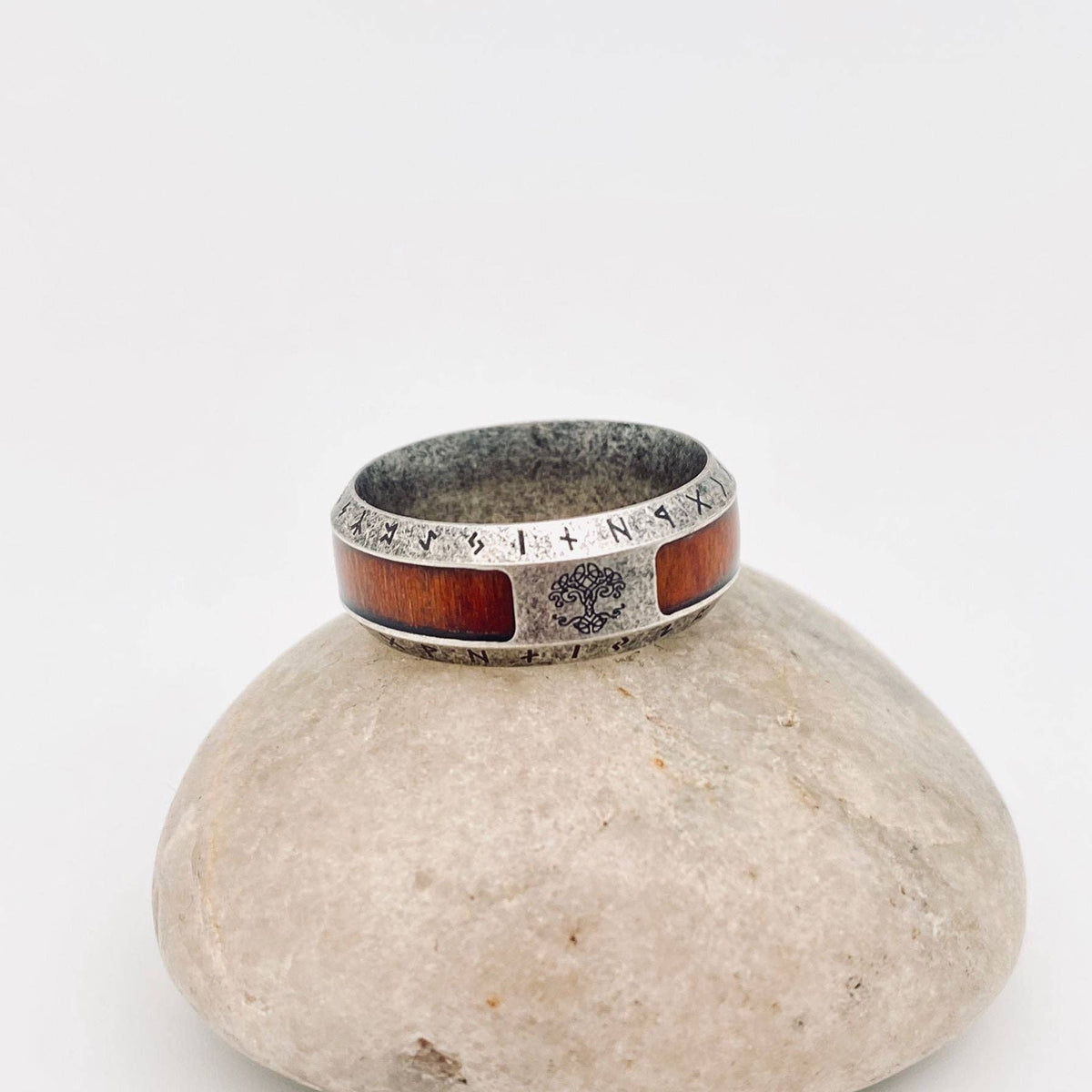 Tree of Life Rune Stainless Steel Ring