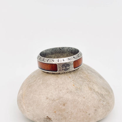 Tree of Life Rune Stainless Steel Ring