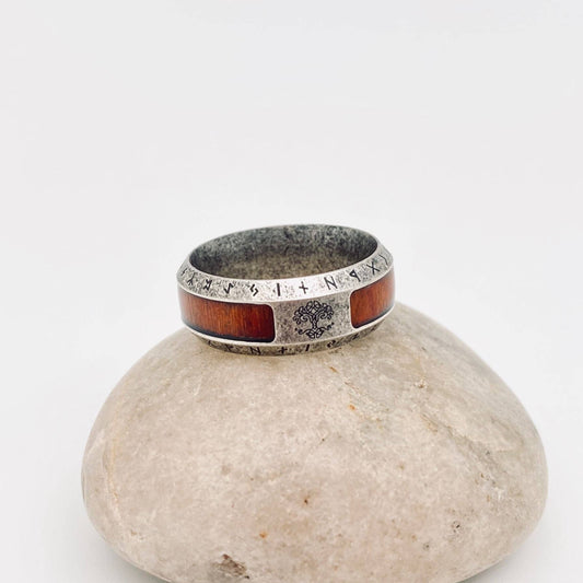 Tree of Life Rune Stainless Steel Ring