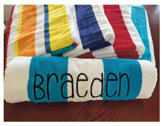 Personalized Beach Towel (32 x 62)