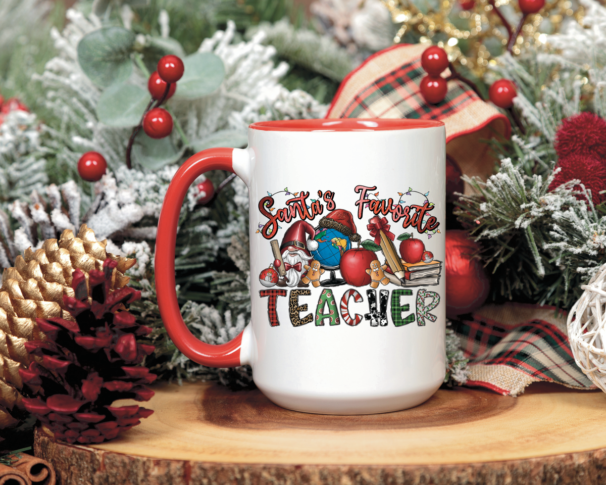 Santa's Favorite Teacher Coffee Mug